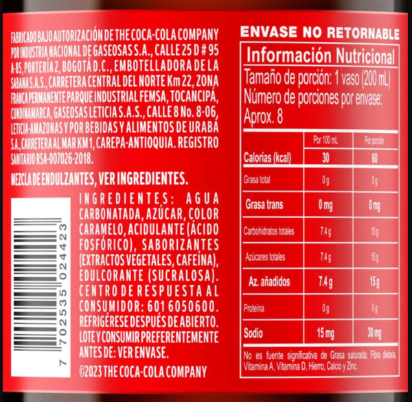 Gaseosa COCA COLA Original (1500 ml) - Imagen 2